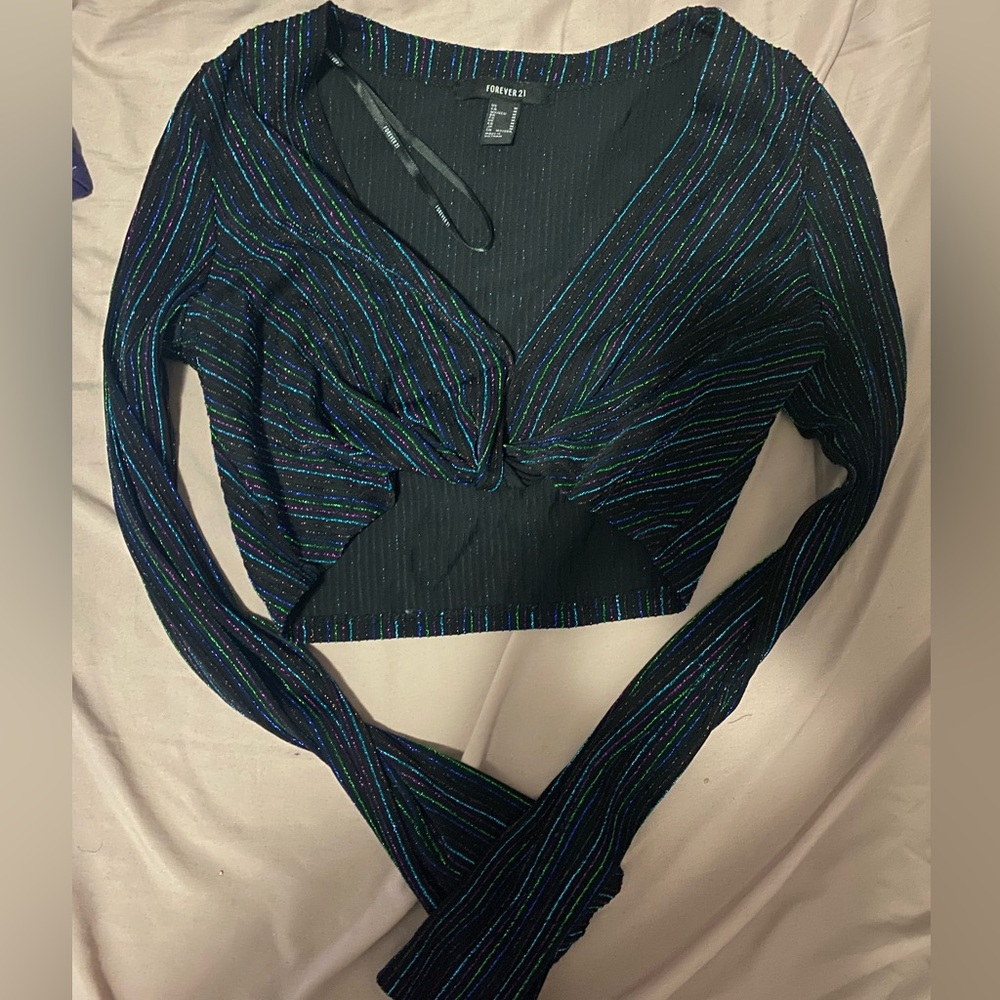 Forever 21 Sparkle Crop Top